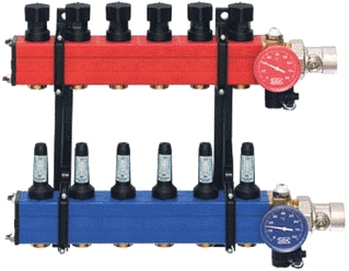 Vloerverwarmingsverdeler 6gr  z. pomp 10-145 l/u (Komfort)